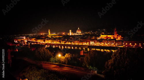 city by night, Florence, Italy