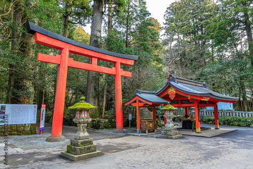 初春の箱根神社　神奈川県箱根町　Hakone Shrine in early spring. Kanagawa-ken Hakone town. © M・H