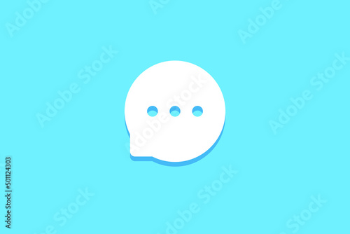 Chat symbol on blue background