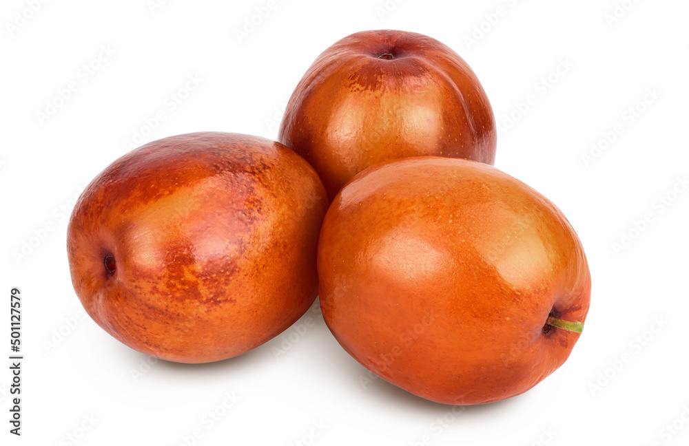 jujube or chinese date isolated on white background with clipping path and full depth of field jujube or chinese date isolated on white background with clipping path and full depth of field