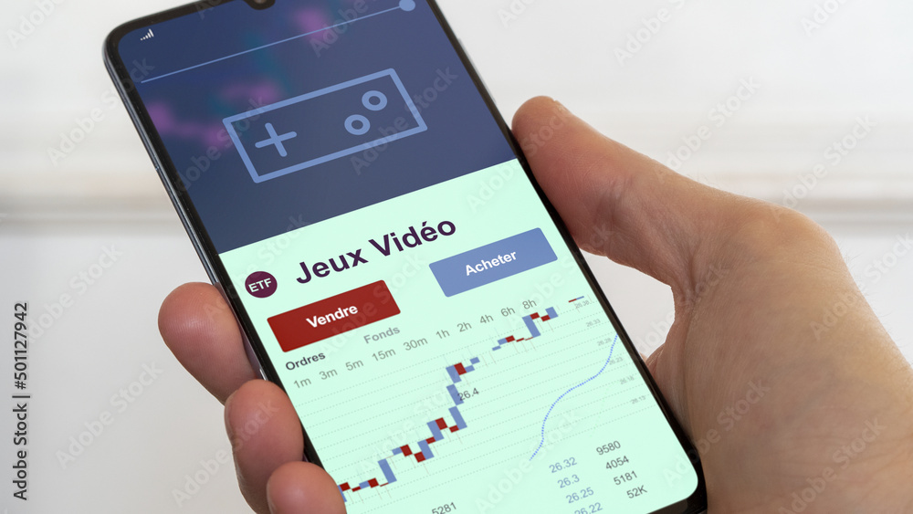 Investir dans un ETF jeux vidéo, Diversifier son investissement s'exposer à un fonds thématique. Acheter un fonds en bourse. Spéculer sur la thématique. Texte en français. Investir dans un ETF jeux vidéo, Diversifier son investissement s'exposer à un fonds thématique. Acheter un fonds en bourse. Spéculer sur la thématique. Texte en français.