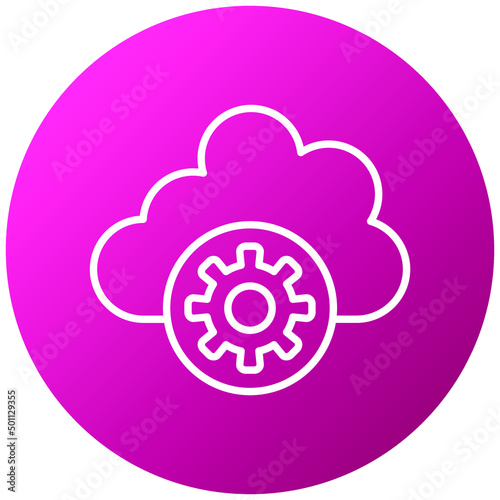 Vector Design Cloud Settings Icon Style