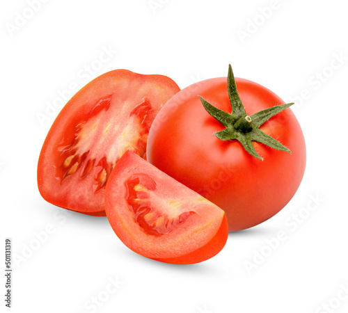 Fresh tomatoes isolsted on white background