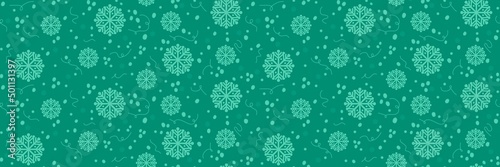 Seamless pattern with snowflakes on blue background for packaging and fabrics