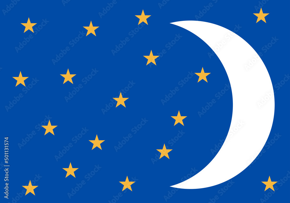 Fondo de cielo nocturno con estrellas y luna. Fondo de cielo nocturno con estrellas y luna.