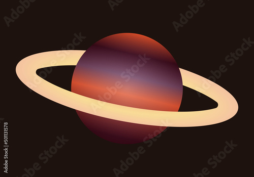 Planeta con anillos en el universo.
