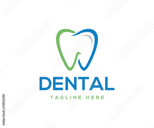 Dental tooth logo design. Dentist logo design. Tooth Logo Design Template.