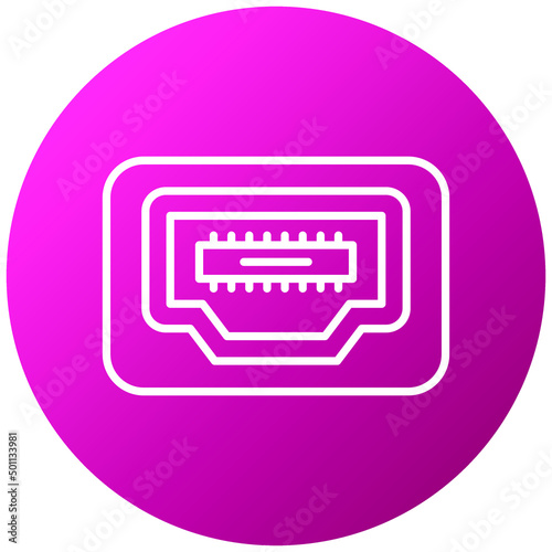 Vector Design Hdmi Port Icon Style