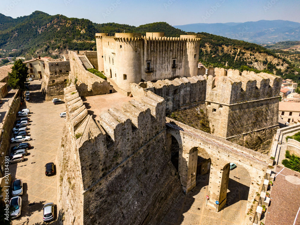 Santa Severina, Calabria, Italy. Aerial drone view.