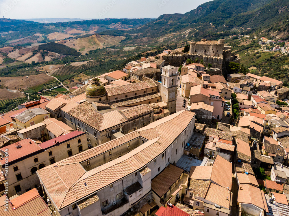 Santa Severina, Calabria, Italy. Aerial drone view.