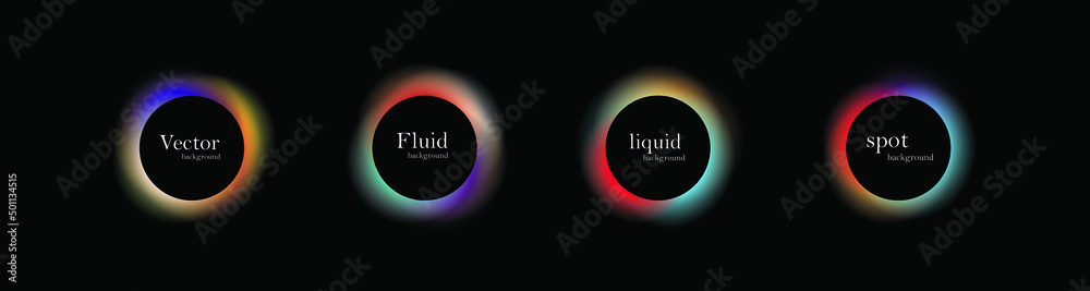 Set of isolated abstract aqua spot with gradient or dynamic color.Vector colorful neon templates. Circle shapes with vivid gradients. Fluid gradients for banners, Abstract liquid shape black, 3d.eps10 Set of isolated abstract aqua spot with gradient or dynamic color.Vector colorful neon templates. Circle shapes with vivid gradients. Fluid gradients for banners, Abstract liquid shape black, 3d.eps10