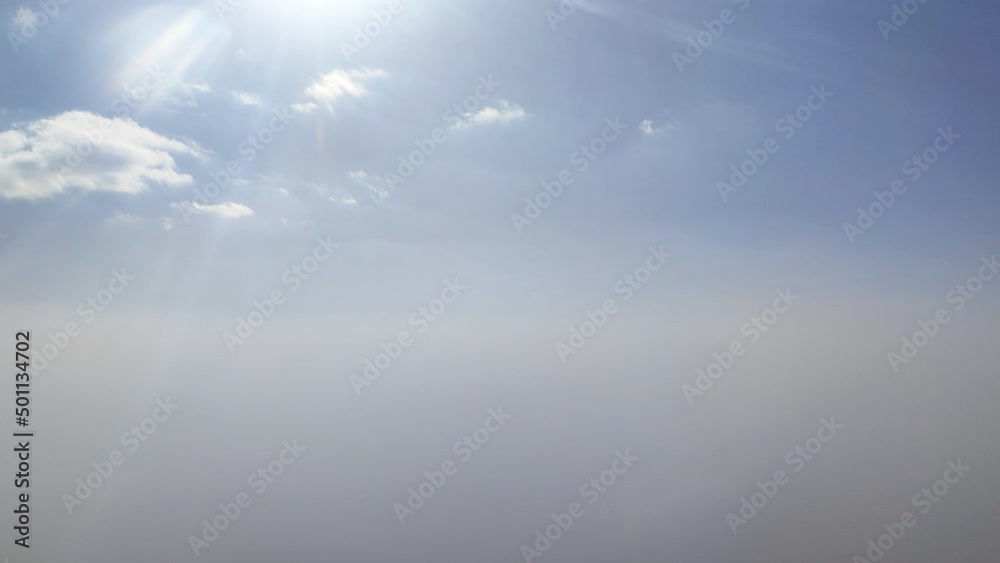 White clouds on blue sky