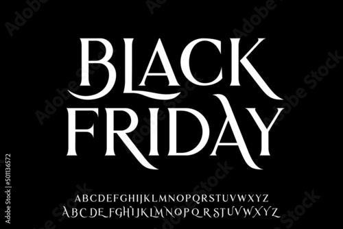 Decorative serif alphabets font vector with alternates