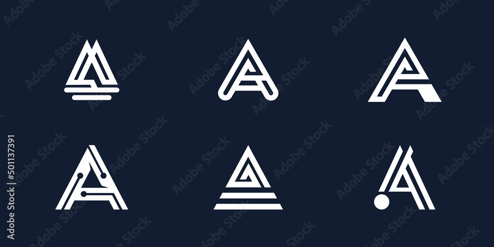 Set of letter A icon logo design Premium Vector Set of letter A icon logo design Premium Vector