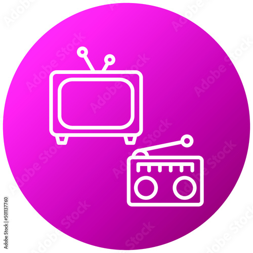 Vector Design Mass Media Icon Style