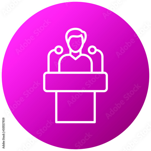 Vector Design Press Conference Icon Style