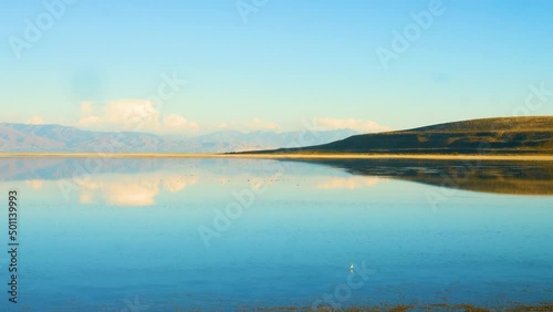Amazing lake reflection. Antelope Island State Park photo