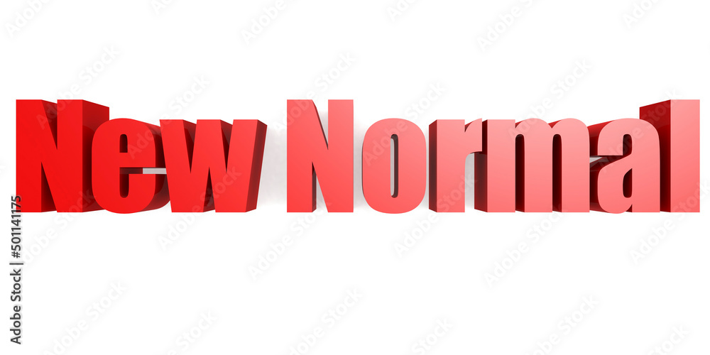 New normal word isolated with white background New normal word isolated with white background