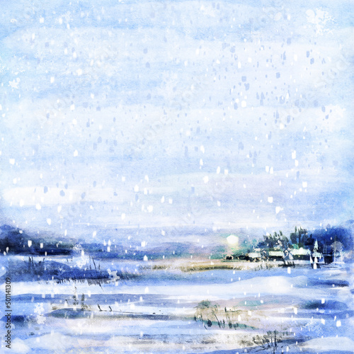 Background with winter landscape © tiff20