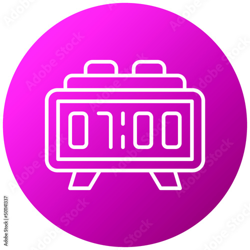 Vector Design Digital Clock Icon Style