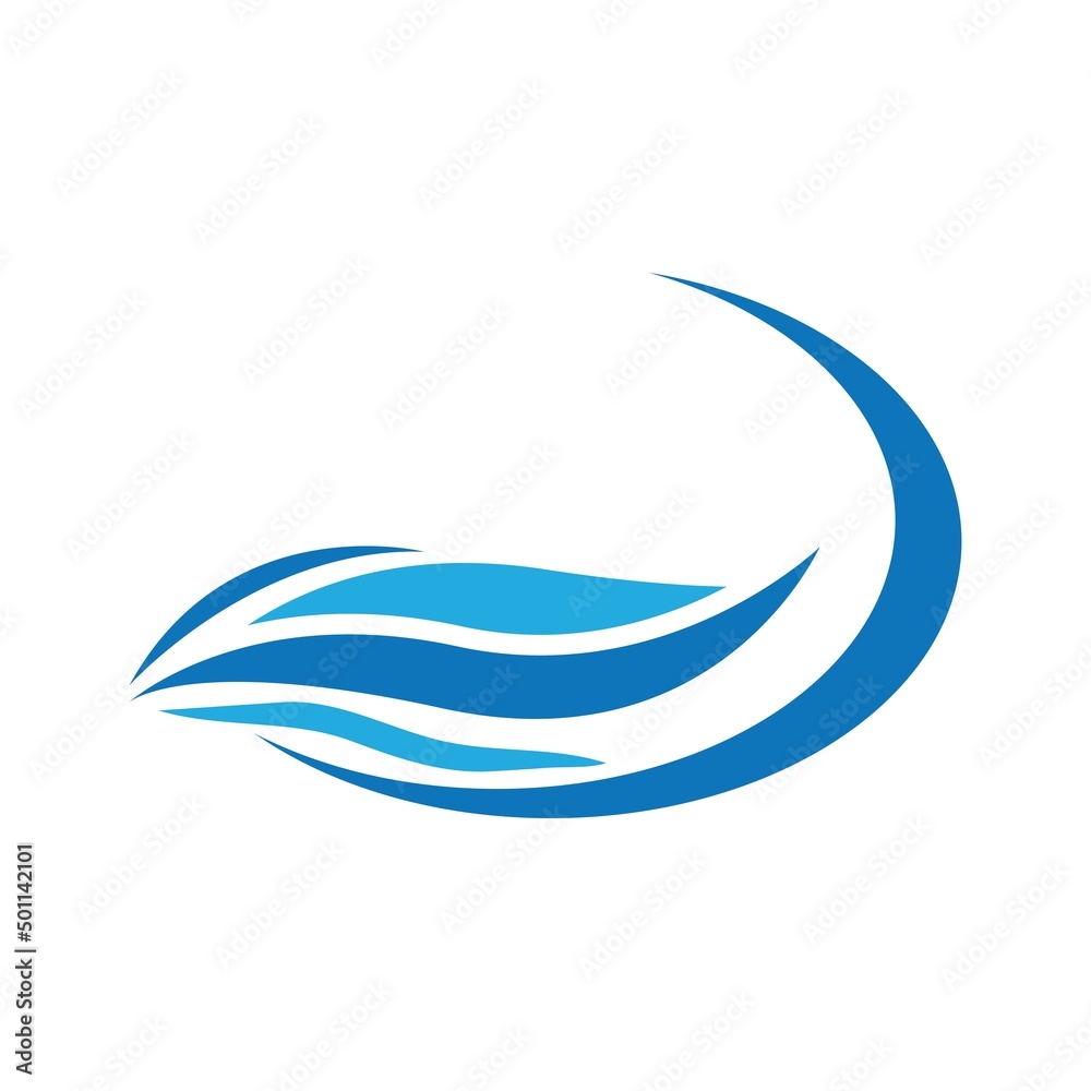 Obraz premium Wave beach vector illustration design