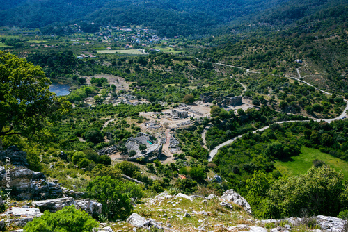 Famous Lycian Tombs of Ancient Caunos Town. Dalyan - Turkey