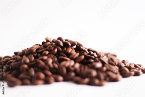 A heap of coffee beans. photo