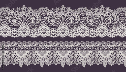 Set Of  Scallop Edge Lace Trims. 