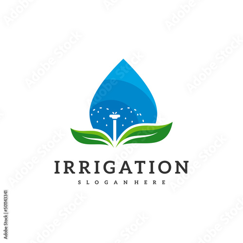 Irrigation logo design vector. Icon Symbol. Template Illustration