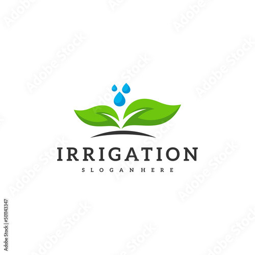 Irrigation logo design vector. Icon Symbol. Template Illustration