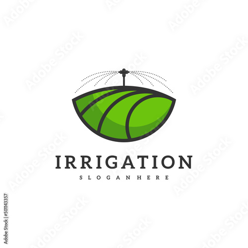 Irrigation logo design vector. Icon Symbol. Template Illustration