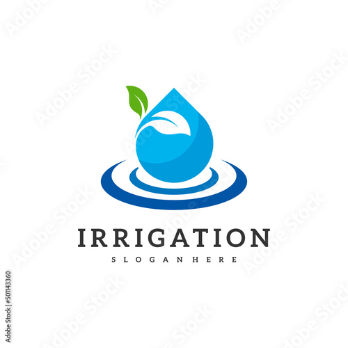 Irrigation logo design vector. Icon Symbol. Template Illustration