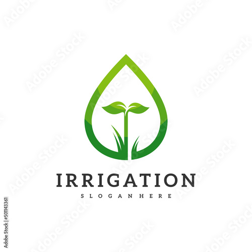 Irrigation logo design vector. Icon Symbol. Template Illustration