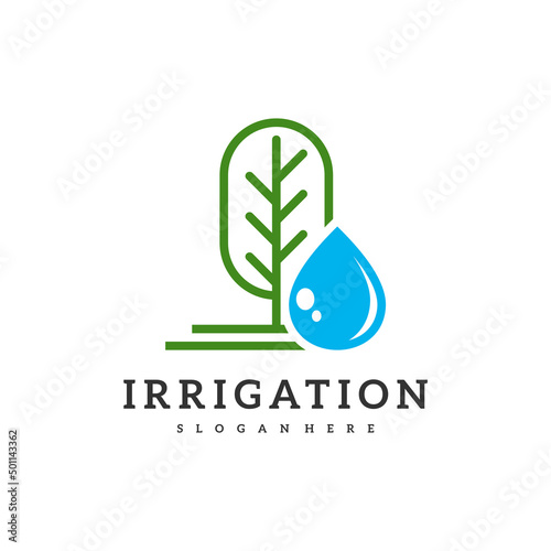Irrigation logo design vector. Icon Symbol. Template Illustration