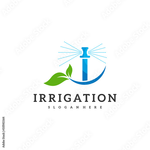 Irrigation logo design vector. Icon Symbol. Template Illustration