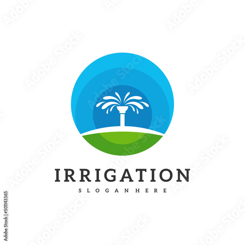 Irrigation logo design vector. Icon Symbol. Template Illustration
