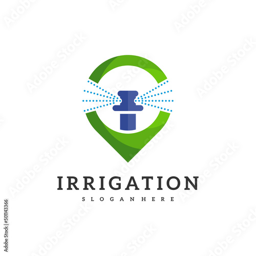 Irrigation logo design vector. Icon Symbol. Template Illustration