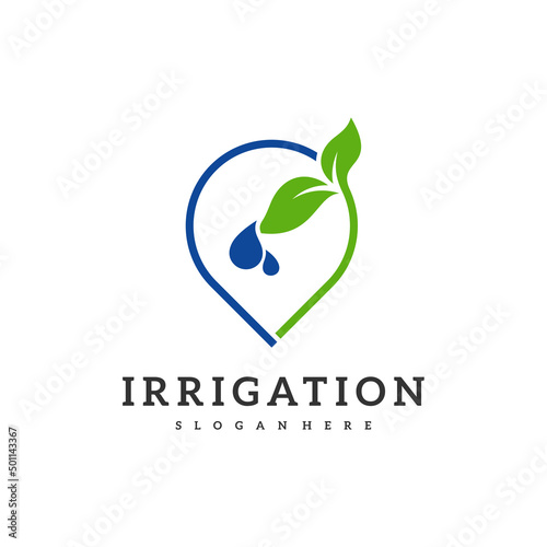 Irrigation logo design vector. Icon Symbol. Template Illustration