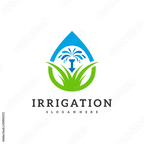 Irrigation logo design vector. Icon Symbol. Template Illustration
