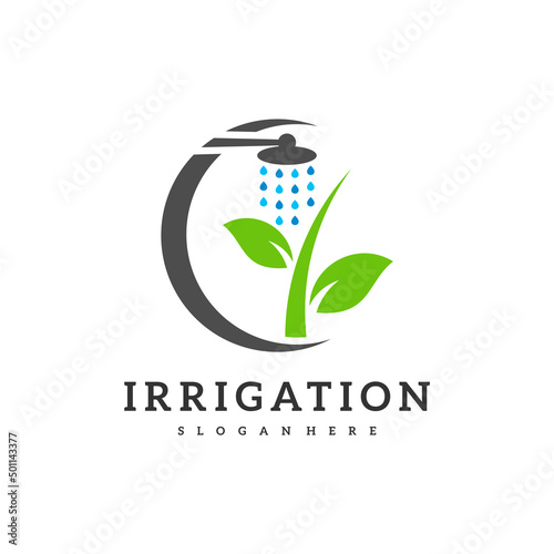Irrigation logo design vector. Icon Symbol. Template Illustration