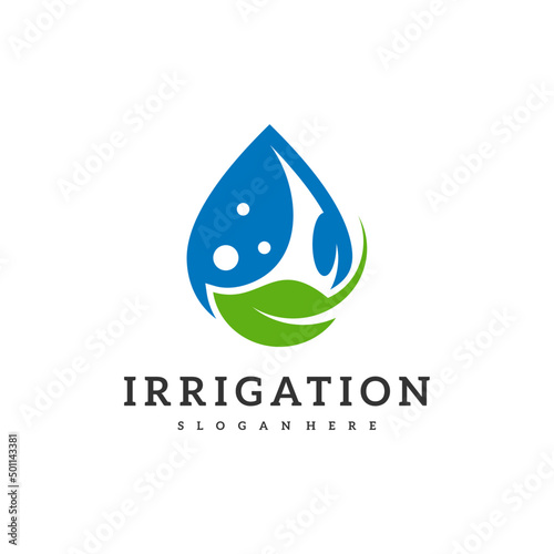 Irrigation logo design vector. Icon Symbol. Template Illustration