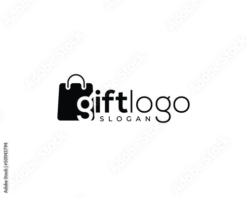 Abstract gift letter vector logo design