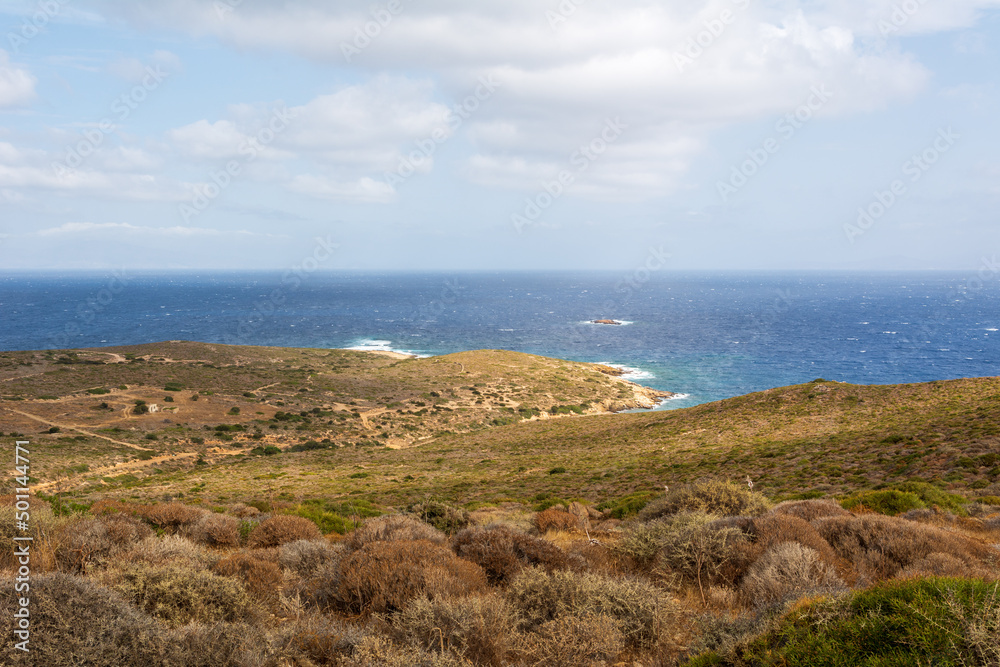 Northern coast of beautiful Ios Island. Cyclades Islands, Greece