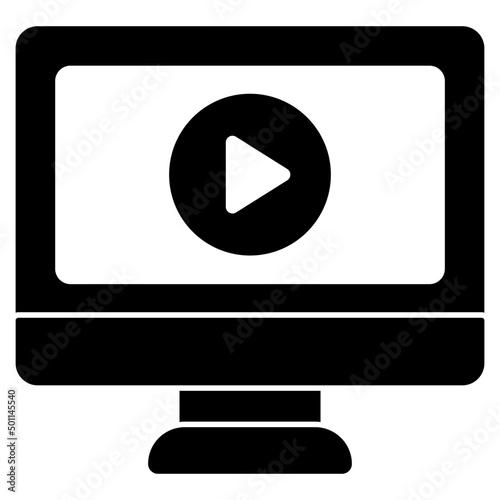 A unique design icon of online video