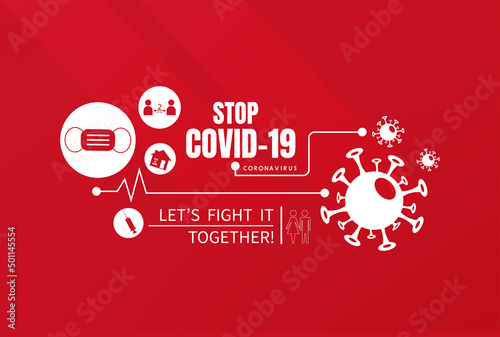 stop covid-19 (coronavirus) banner design