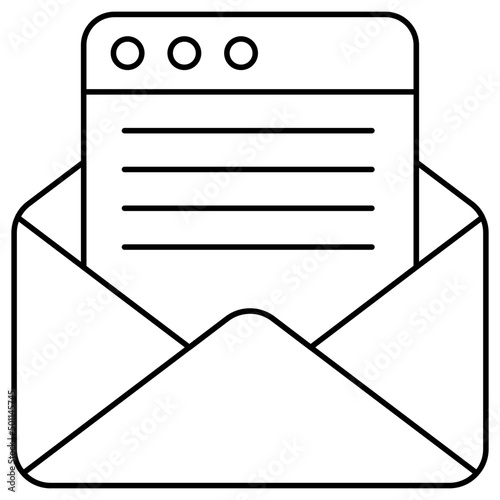 Trendy vector design of web mail