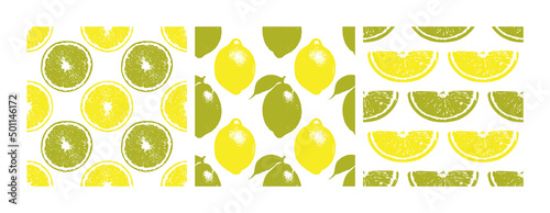 Lemon fruit seamless patter...