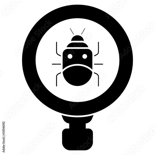 Unique design icon of debugging