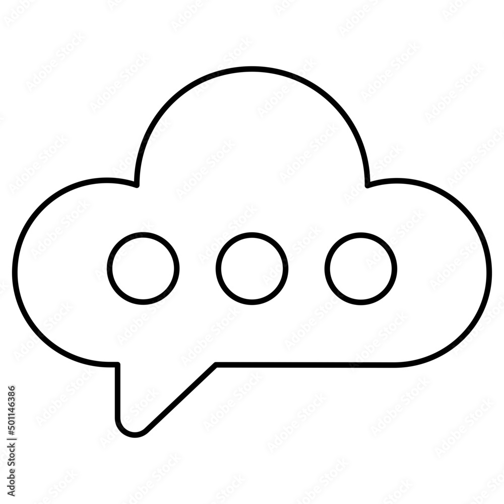 An icon design of cloud chat An icon design of cloud chat
