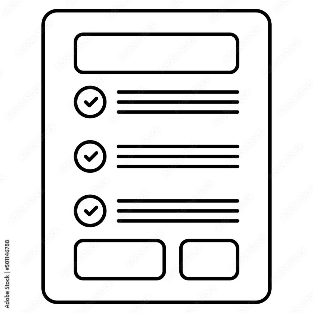 An icon design of checklist An icon design of checklist